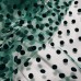 Ткань Сетка флок горох (зеленый изумруд)